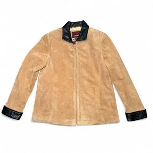 Reed Leather Sportswear Tan Suede Jacket Women’s Size M  Genuine Leather